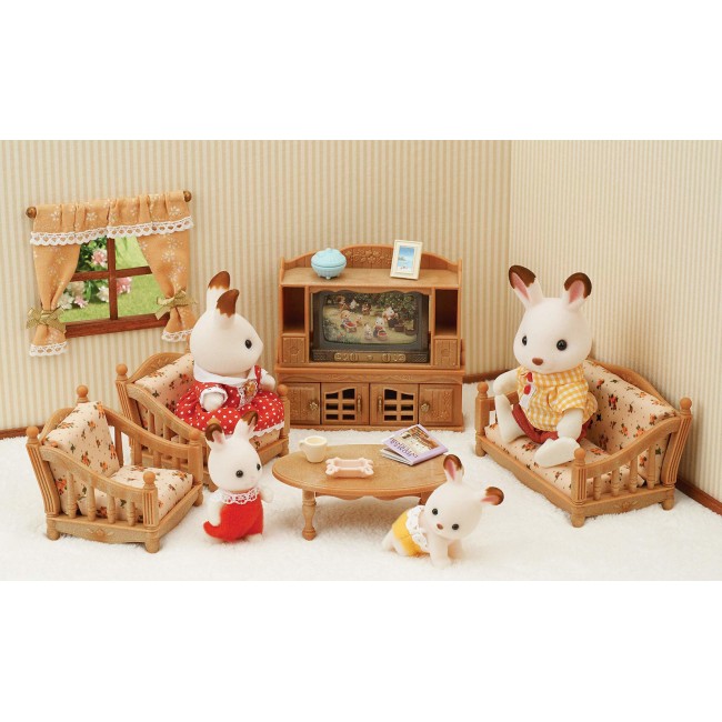 ΤΗΕ SYLVANIAN FAMILIES COMFY LIVING ROOM SET