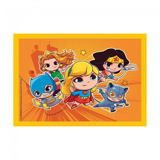 CLEMENTONI ΠΑΙΔΙΚΟ ΠΑΖΛ 4 IN 1 SUPERCOLOR DC COMICS SUPER FRIENDS 12-16-20-24 ΤΜΧ