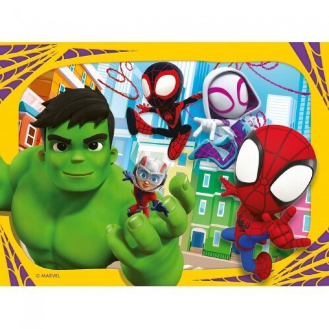 RAVENSBURGER PUZZLE 4 IN 1 SPIDEY AND HIW AMAZING FRIENDS