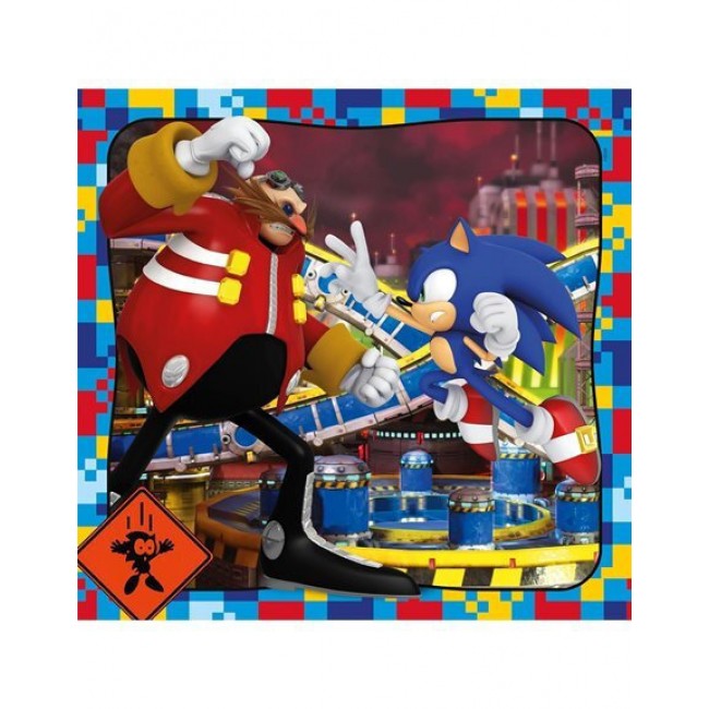 CLEMENTONI PUZZLE 3X48 SUPER COLOUR SONIC