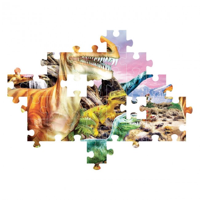 CLEMENTONI PUZZLE 104ΤΕΜ SUPER COLOR LAND OF DINOSAURS