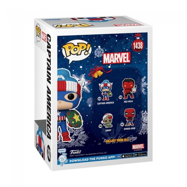 ΦΙΓΟΥΡΑ FUNKO POP! MARVELHOLLIDAY CPTAIN AMERICA 1438 BOBBLE HEAD VINYL FIGURE