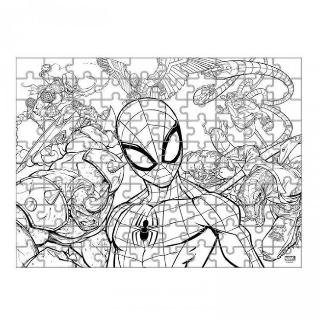 LUNA PUZZLE 100ΤΕΜ 48Χ34ΕΚ GLOW IN THE DARK SPIDERMAN