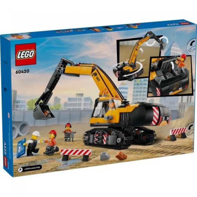 LEGO CITY YELLOW CONSTRUCTION EXCAVATOR