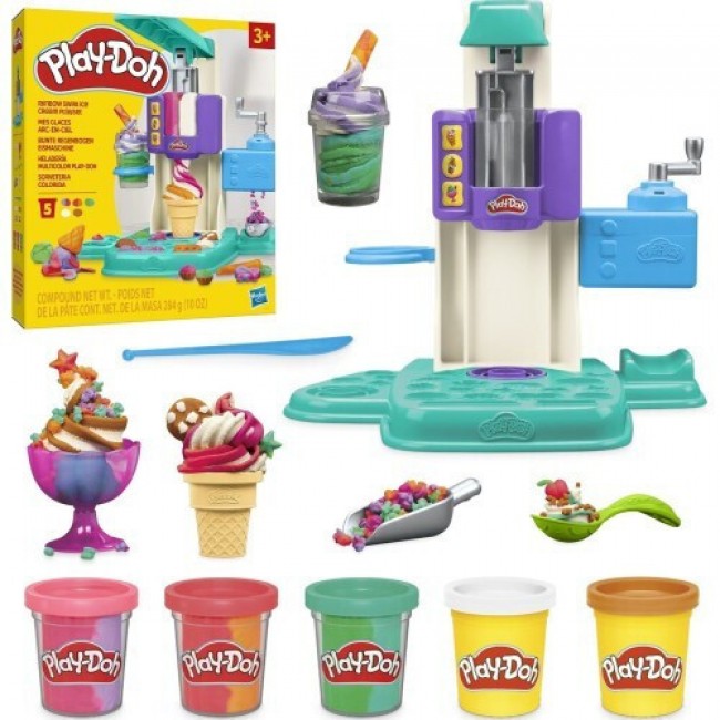 PLAY-DOH RAINBOW SWIRL ICE CREAM PLAYSET