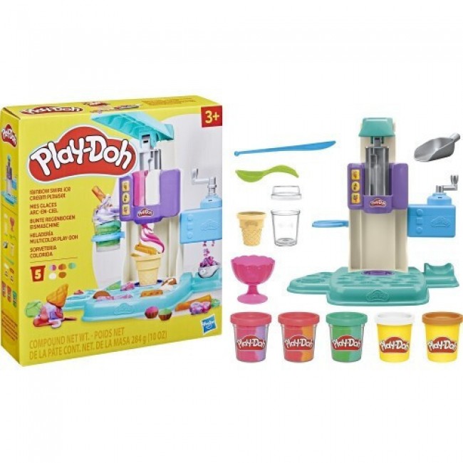 PLAY-DOH RAINBOW SWIRL ICE CREAM PLAYSET