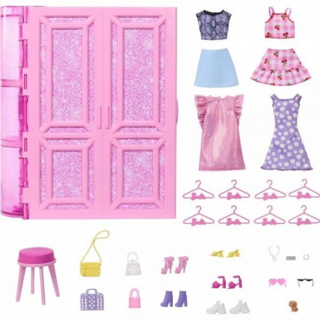 BARBIE DREAM CLOSET ΟΝΕΙΡΙΚΗ ΝΤΟΥΛΑΠΑ ΜΟΔΑΣ ΜΕ ΑΞΕΣΟΥΑΡ