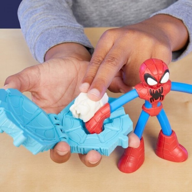 PLAY DOH SPIDERMAN LAUNCH AND SLICE BATTLE