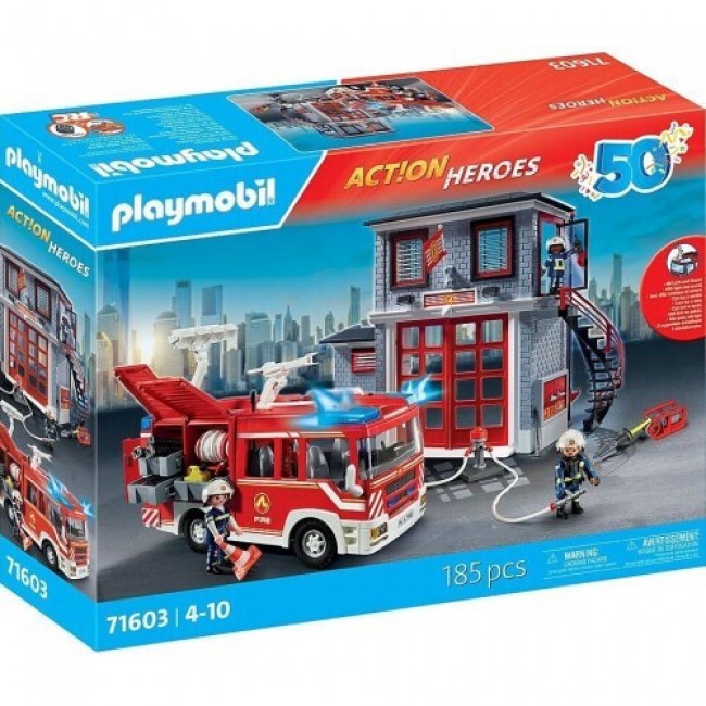 PLAYMOBIL ACTION ΑΡΧΗΓΕΙΟ ΚΑΙ ΟΧΗΜΑ ΠΥΡΟΣΒΕΣΤΙΚΗΣ