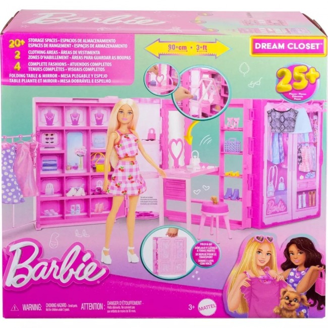 BARBIE DREAM CLOSET ΟΝΕΙΡΙΚΗ ΝΤΟΥΛΑΠΑ ΜΟΔΑΣ ΜΕ ΑΞΕΣΟΥΑΡ