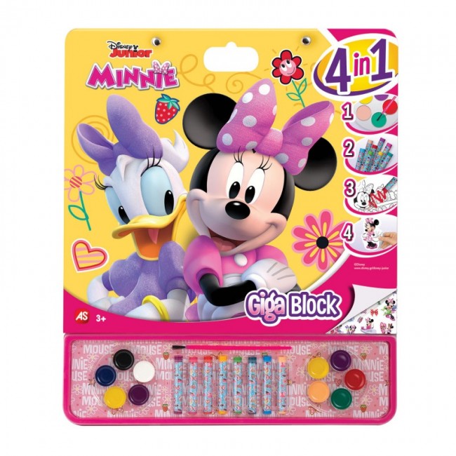 GIGA BLOCK ΣΕΤ ΖΩΓΡΑΦΙΚΗΣ 4 ΣΕ 1 DISNEY MINNIE