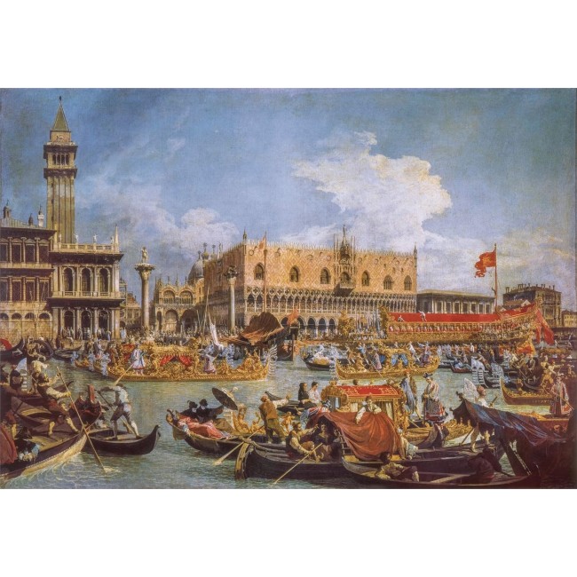 CLEMENTONI ΠΑΖΛ 1000 MUSEUM CANALETTO THE RETURN OF THE BUCENTAUR AT THE MOLO ON ASCENSION DAY