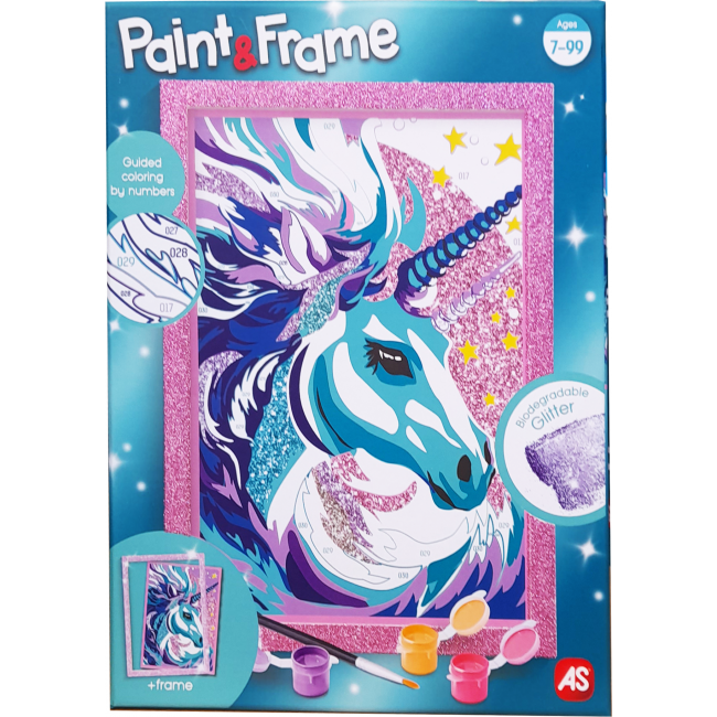 PAINT AND FRAME FAIRYTALE UNICORN