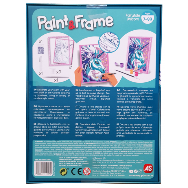 PAINT AND FRAME FAIRYTALE UNICORN