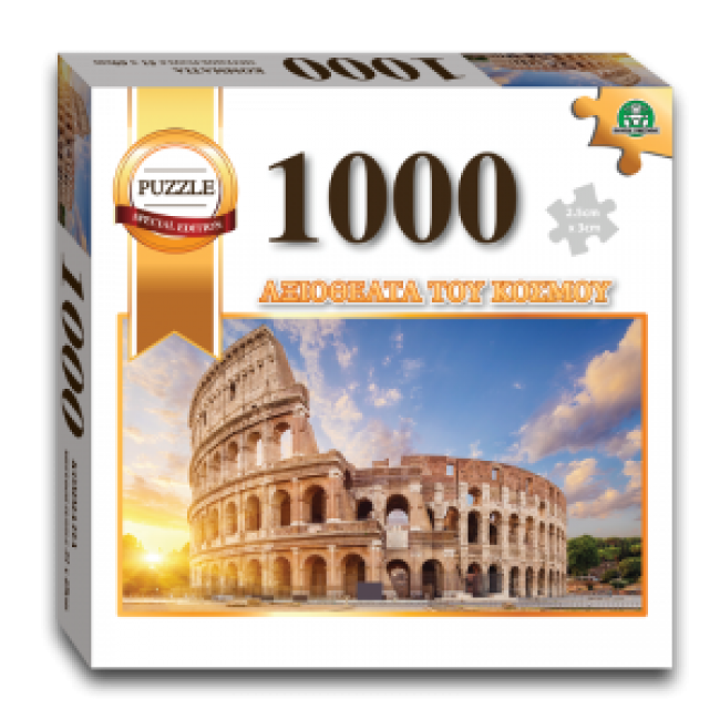 PUZZLE 1000 ΤΕΜ TAJ MAHAL  ΠΥΡΓΟΣ ΤΟΥ EIFFEL COLOSSEUM