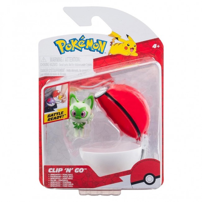 POKEMON ΦΙΓΟΥΡΕΣ CLIP N GO SPRIGATITO WITH POKE BALL W17