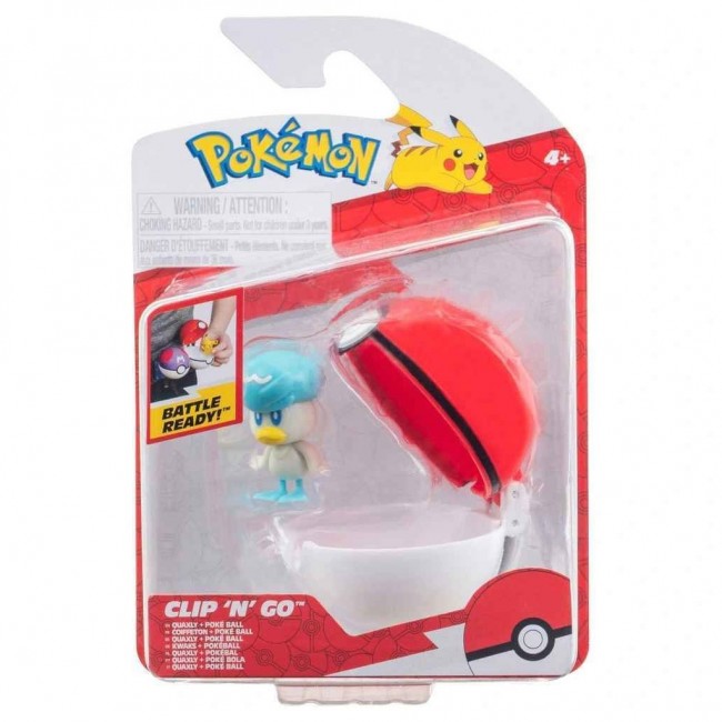 POKEMON ΦΙΓΟΥΡΕΣ CLIP N GO QUAXLY WITH POKE BALL W17