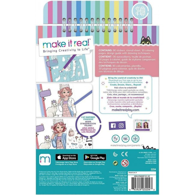 MAKE IT REAL  FASHION DESIGN SKETCHBOOK PRETTY KITTY