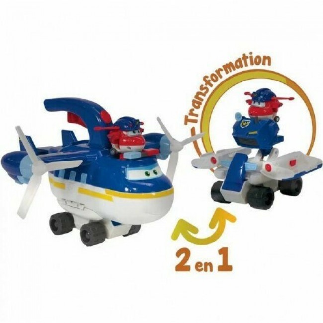 SUPER WINGS ΑΕΡΟΠΛΑΝΑΚΙΑ SUPERCHARGE 2 IN 1 POLICE PATROLLER