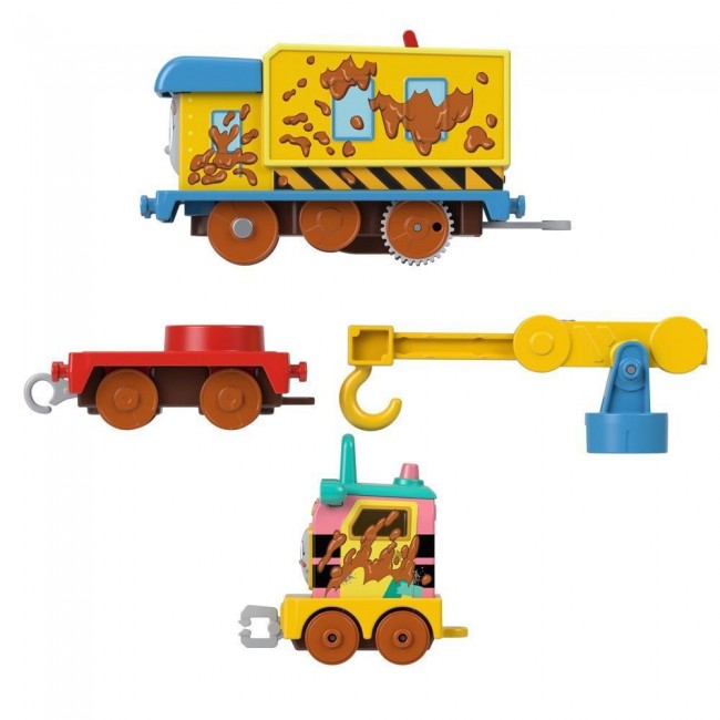 THOMAS AND FRIENDS ΜΕ ΔΥΟ ΒΑΓΟΝΙΑ MUDDY FIXEM UP FRIENDS