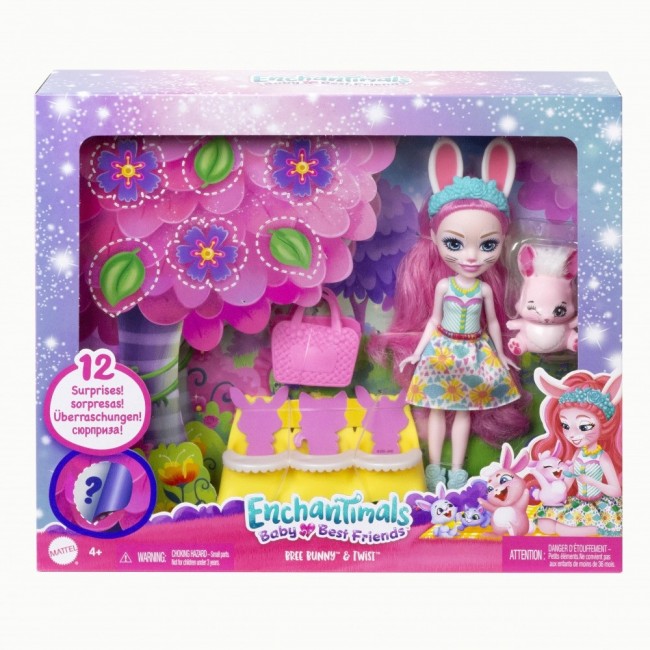 ENCHANTIMALS BABY AND BEST FRIENDS BREE BUNNY AND TWIST