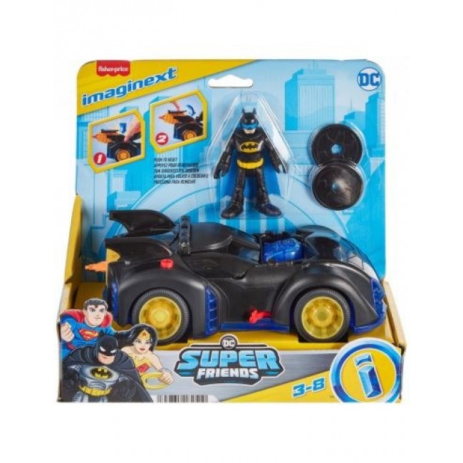 IMAGINEXT BATMAN ΟΧΗΜΑΤΑ BATMAN SHAKE AND SPIN BATMOBILE