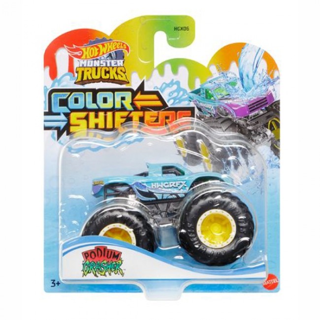 HOT WHEELS MONSTER TRUCKS COLOR SHIFTERS PODIUM GRASHER