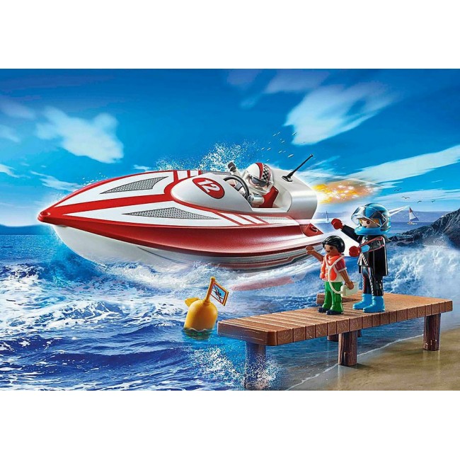 PLAYMOBIL SRORTS AND ACTION ΑΓΩΝΙΣΤΙΚΟ ΤΑΧΥΠΛΟΟ ΣΚΑΦΟΣ ΜΕ ΜΟΤΕΡ