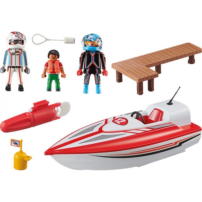 PLAYMOBIL SRORTS AND ACTION ΑΓΩΝΙΣΤΙΚΟ ΤΑΧΥΠΛΟΟ ΣΚΑΦΟΣ ΜΕ ΜΟΤΕΡ