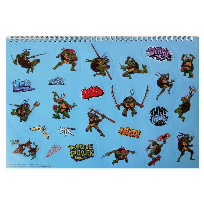 ΜΠΛΟΚ ΖΩΓΡΑΦΙΚΗΣ ΣΠΙΡΑΛ 23x33 40Φ ΑΥΤΟΚΟΛΛΗΤΑ NINJA TURTLE