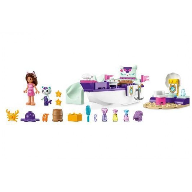 LEGO GABBYS DOLLHOUSE GABBY AND MERCATS SHIP AND SPA