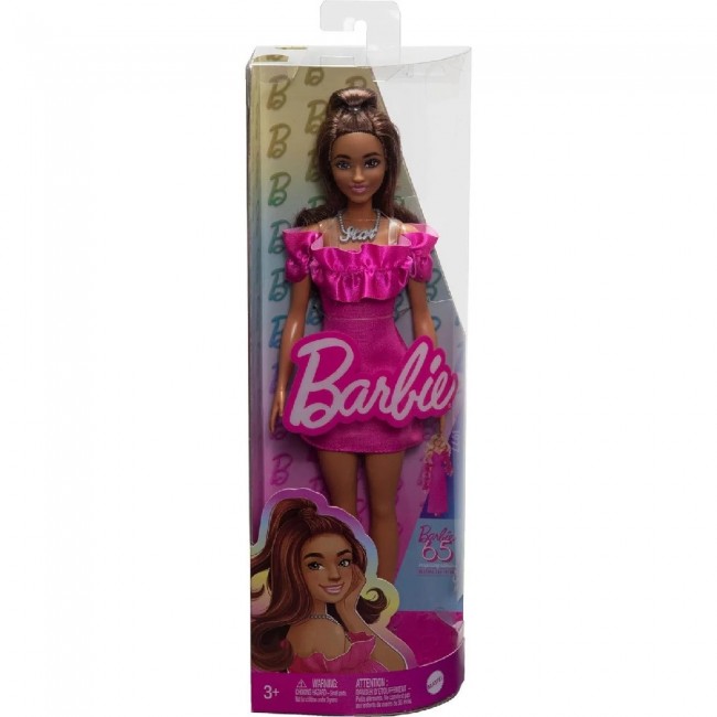 ΝΕΕΣ BARBIE FASHIONISTAS ΜΕΛΑΧΡΙΝΗ ΦΟΥΞΙΑ ΦΟΡΕΜΑ (HRH15)